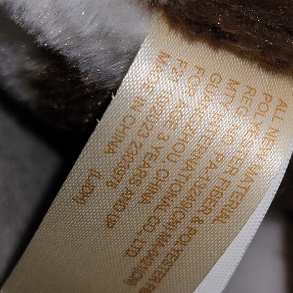 MTY International Bunny Plush White Brown Lop Eared Rabbit Laying 20"L Toy Pet - Picture 7 of 7